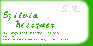 szilvia meiszner business card